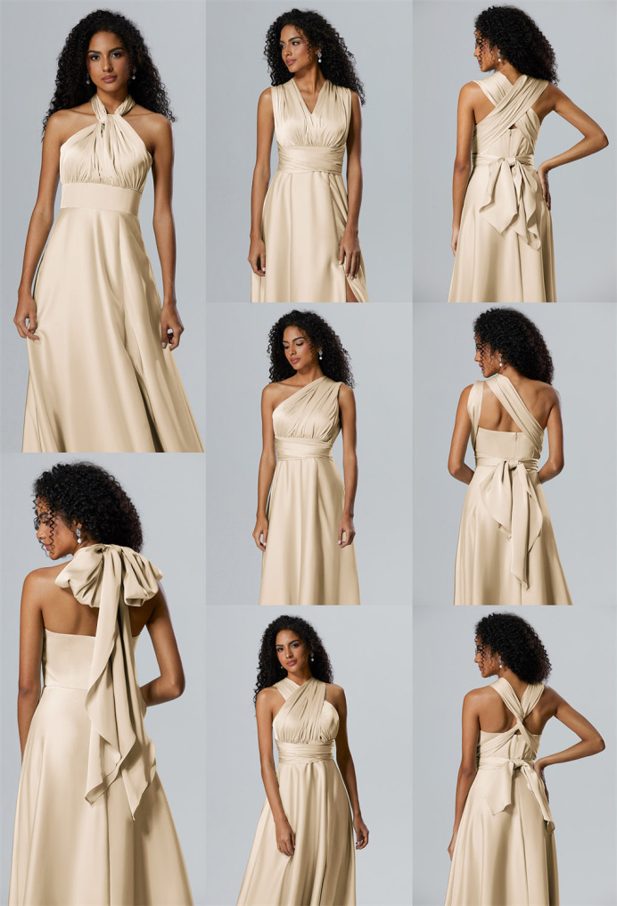 AW Salome Champagne  Convertible Bridesmaid Dresses